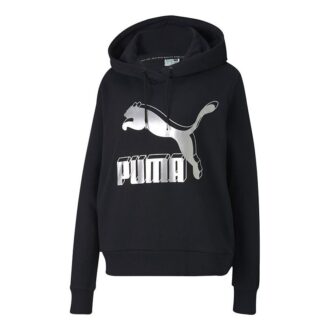 (WMNS) Sudadera deportiva informal negra con capucha