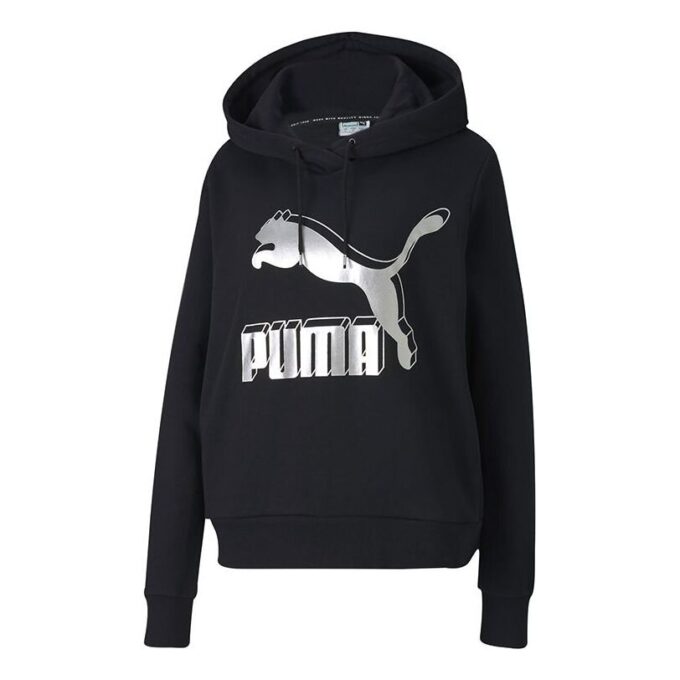 (WMNS) Sudadera deportiva informal negra con capucha