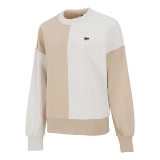 (WMNS) Sudadera holgada de cuello redondo y cuello redondo Downtown en color marfil