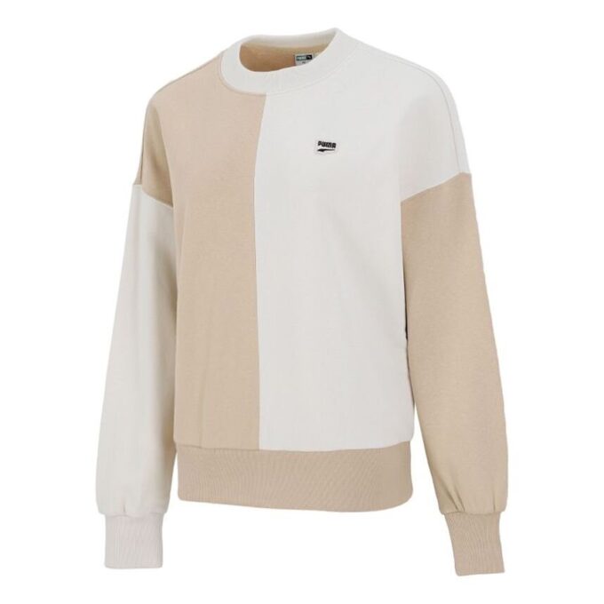 (WMNS) Sudadera holgada de cuello redondo y cuello redondo Downtown en color marfil