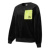 (WMNS) Suéter deportivo de cuello redondo con bolsillo y cremallera en colores contrastantes “Negro”