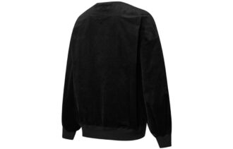 (WMNS) Suéter deportivo de cuello redondo con bolsillo y cremallera en colores contrastantes “Negro”