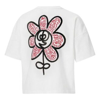 (WMNS) x Mr Doodle Cuello redondo Blanco