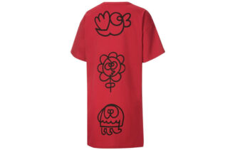 (WMNS) x Mr Doodle Vestido de manga corta rojo