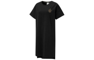 (WMNS) x PRONOUNCE Vestido deportivo negro con estampado en la espalda y firma conjunta