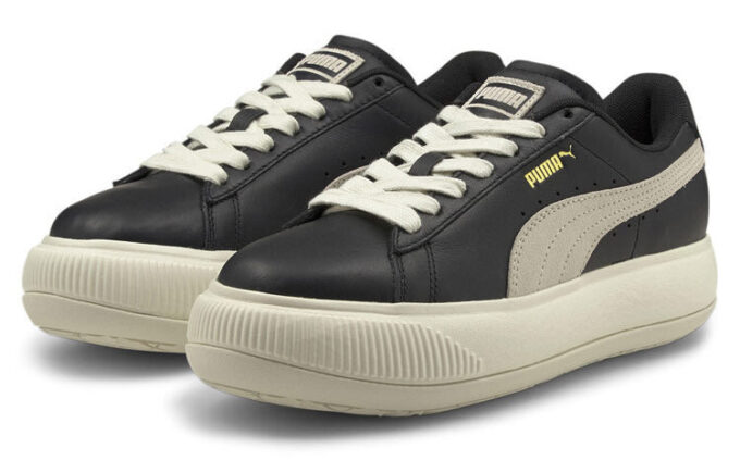 (WMNS) Zapatillas casuales de ante Mayu negras y blancas