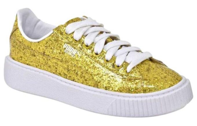 (WMNS) Zapatillas de baloncesto con plataforma y purpurina dorada
