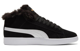 (WMNS) Zapatillas de caña media de vellón Smash V2 Plus negras