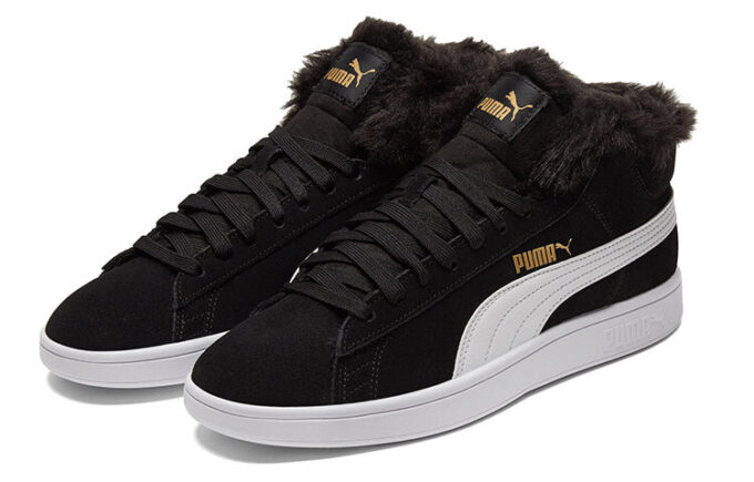 (WMNS) Zapatillas de caña media de vellón Smash V2 Plus negras