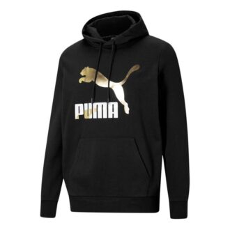 (WMNS) Zapatillas deportivas clásicas con estampado de logotipo en bronce negro