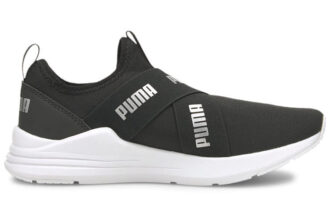 (WMNS) Zapatillas sin cordones con cable “Negro Plata”