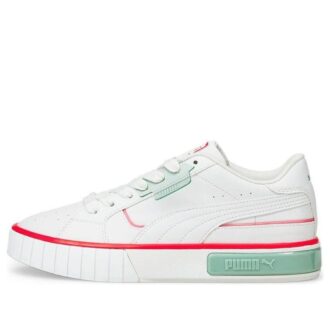 (WMNS) Zapatos de plataforma Cali Star Lights en blanco, verde y naranja