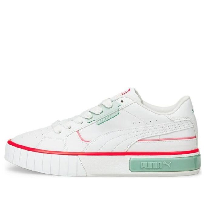 (WMNS) Zapatos de plataforma Cali Star Lights en blanco, verde y naranja