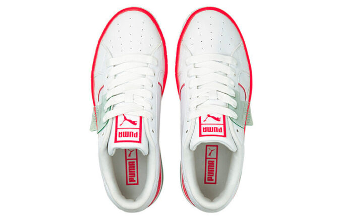 (WMNS) Zapatos de plataforma Cali Star Lights en blanco, verde y naranja