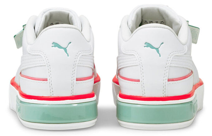 (WMNS) Zapatos de plataforma Cali Star Lights en blanco, verde y naranja