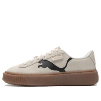 (WMNS) Zapatos de plataforma de ante en beige y marrón