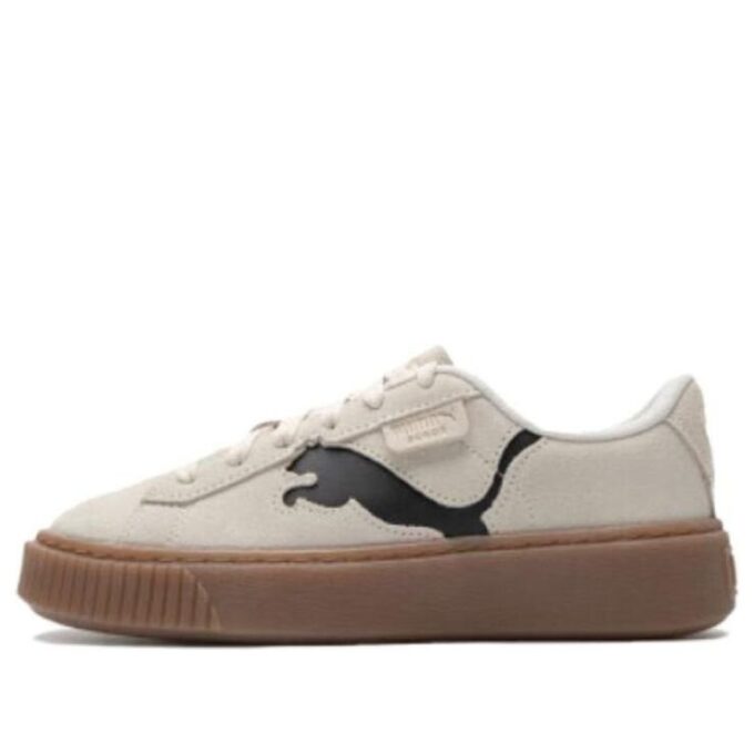 (WMNS) Zapatos de plataforma de ante en beige y marrón