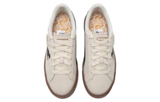 (WMNS) Zapatos de plataforma de ante en beige y marrón