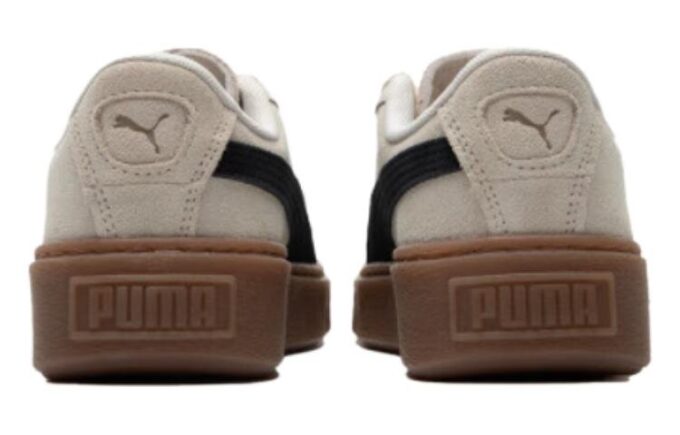 (WMNS) Zapatos de plataforma de ante en beige y marrón
