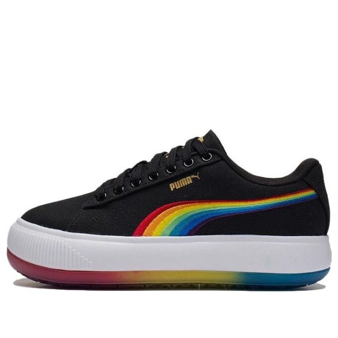 (WMNS) Zapatos de skate de suela gruesa Mayu Prism de ante negro