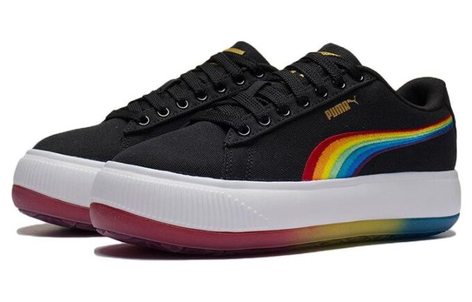 (WMNS) Zapatos de skate de suela gruesa Mayu Prism de ante negro