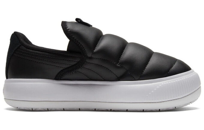 (WMNS) Zapatos sin cordones Mayu de gamuza negro/blanco
