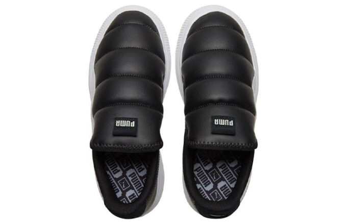 (WMNS) Zapatos sin cordones Mayu de gamuza negro/blanco