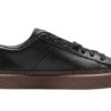 Zapatillas bajas unisex con costuras de canasta en negro y marrón