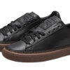 Zapatillas bajas unisex con costuras de canasta en negro y marrón