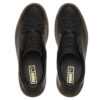 Zapatillas bajas unisex con costuras de canasta en negro y marrón
