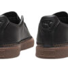 Zapatillas bajas unisex con costuras de canasta en negro y marrón