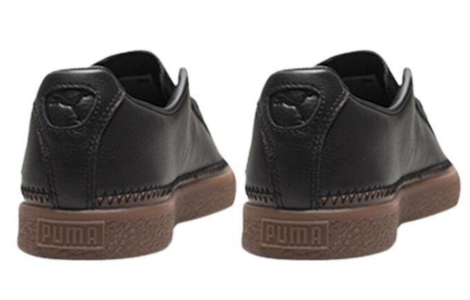 Zapatillas bajas unisex con costuras de canasta en negro y marrón