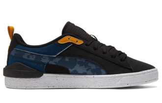 Zapatillas bajas unisex de ante Bloc azul/negro