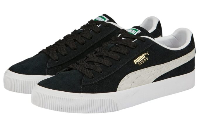 Zapatillas clásicas de ante “Negro y blanco”