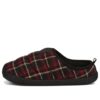 Zapatillas de franela sin cordones Scuff “Negro Rojo”