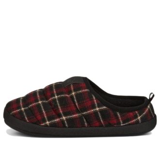 Zapatillas de franela sin cordones Scuff “Negro Rojo”