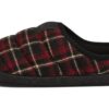 Zapatillas de franela sin cordones Scuff “Negro Rojo”