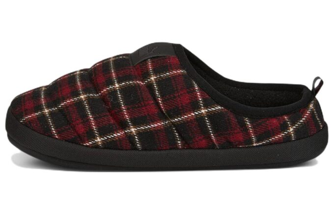 Zapatillas de franela sin cordones Scuff “Negro Rojo”