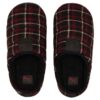Zapatillas de franela sin cordones Scuff “Negro Rojo”