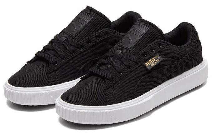 Zapatillas de pana unisex Breaker negras y blancas