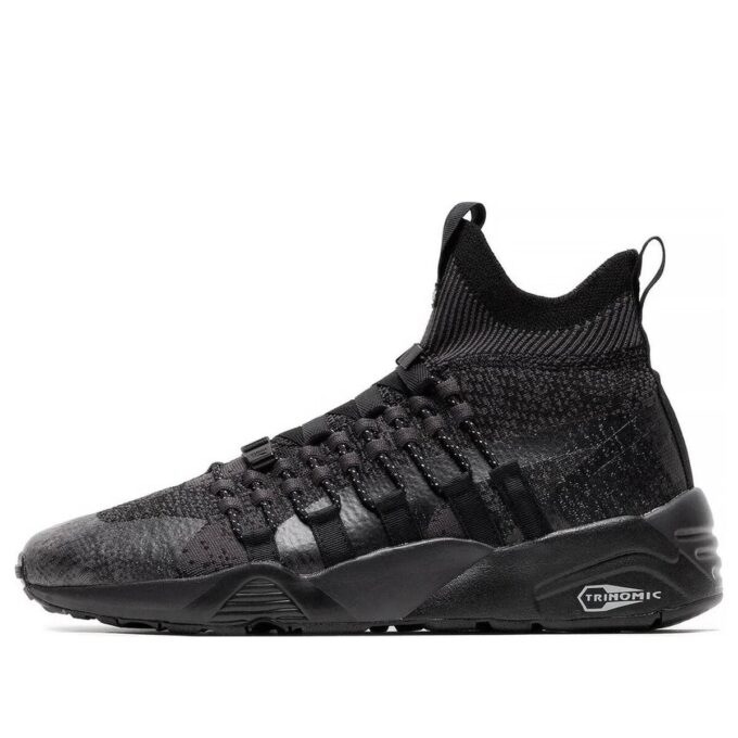 Zapatillas de punto NEMEN x Blaze of Glory Knit Mid “Phantom Black”