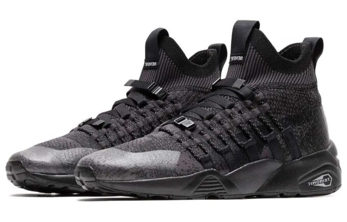 Zapatillas de punto NEMEN x Blaze of Glory Knit Mid “Phantom Black”