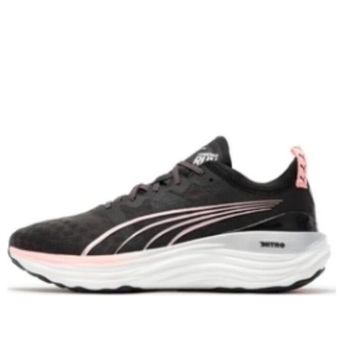 Zapatillas de running ForeverRun NITRO para mujer, color negro y rosa
