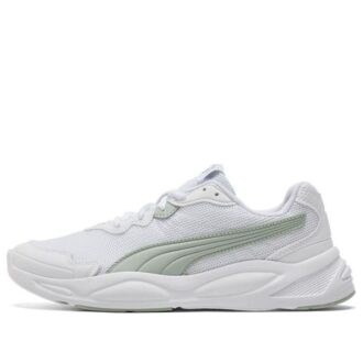 Zapatillas de running Nu Wave de los 90 en blanco, gris y verde