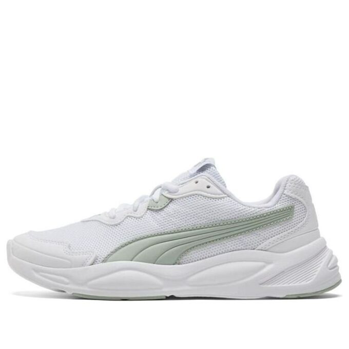 Zapatillas de running Nu Wave de los 90 en blanco, gris y verde