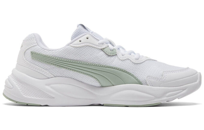Zapatillas de running Nu Wave de los 90 en blanco, gris y verde