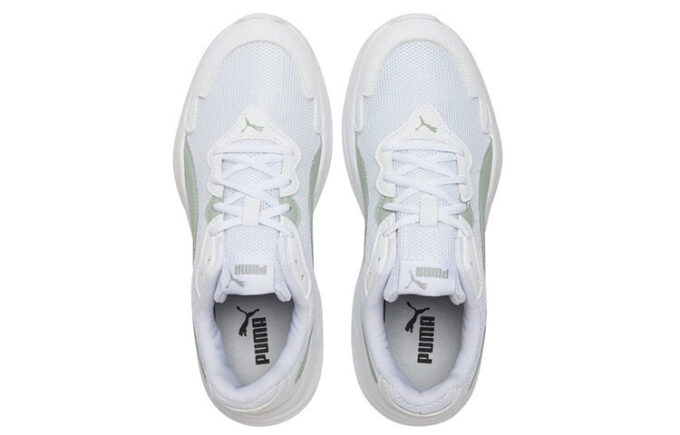 Zapatillas de running Nu Wave de los 90 en blanco, gris y verde