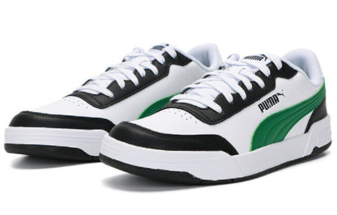 Zapatillas de skate Caracal ligeras, resistentes al desgaste y de caña baja, informales, unisex, blancas y verdes