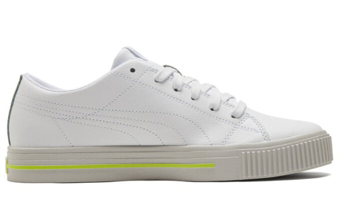 Zapatillas de skate informales Ever Low Top, unisex, blancas y amarillas, “Blanco, amarillo y gris”