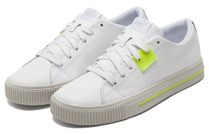 Zapatillas de skate informales Ever Low Top, unisex, blancas y amarillas, “Blanco, amarillo y gris”